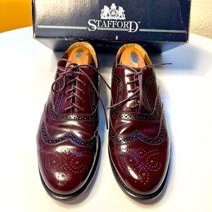 Stafford Burgandy dress shoe
